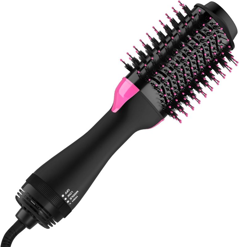 Photo 1 of Hair Dryer Brush Blow Dryer Brush in One, 4 in 1 Styling Tools with Ceramic Oval Barrel, and Styler Volumizer, Hot Air Straightener Brush for All Hair Types