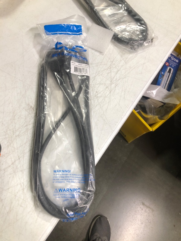 Photo 1 of C2G Legrand European Power Cord, Replacement Power Cord with 18 AWG Power Cable, 8 Foot European Plug Power Cord, Black, 1 Count, C2G 03138