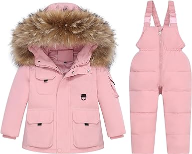 Photo 1 of Boy Snow Pant And Jacket Toddler Girl Snowsuit Winter Clothes Snow Bib Kid Coat