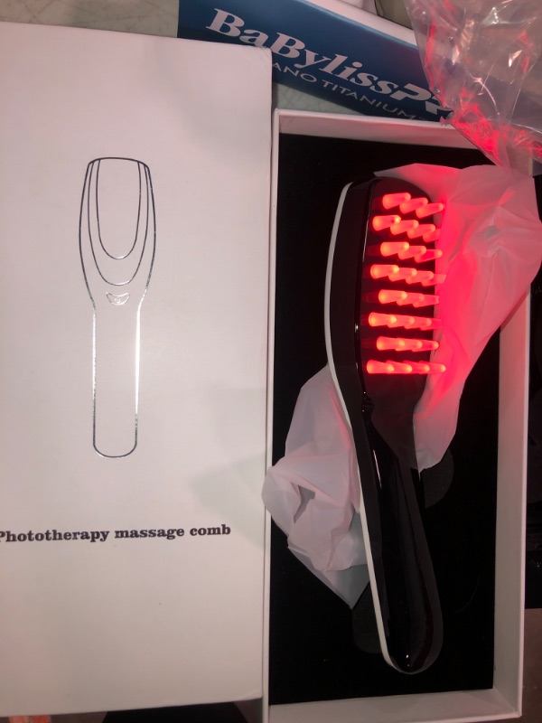Photo 1 of Fetuero Hair Scalp Massage Comb for Women and Men with USB Rechargeable, Portable and Vibrating Massager Comb for Head Stress Relax Daily Hair Care