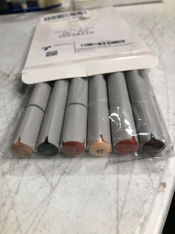 Photo 2 of 6 Pack Dual Tip Leather Dye Marker Pens Leather Touch up Pen Shoe Marker Leather Flow Leather Marking Pen for Furniture Scratches Shoe Repair Kit Paint Marking, 6 Colors