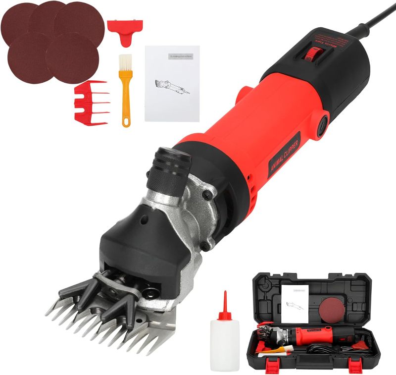 Photo 1 of Sheep Shears, 550W Professional Electric Sheep Clippers with 6 Speed, 2800RPM Heavy Duty Farm Livestock Clippers Kit for Sheep, Alpacas, Goats, Horse and Other Farm Livestock Pet (Plugged in)