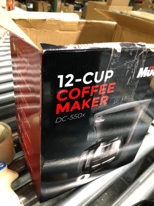 Photo 3 of ***VERY USED*** Mueller 12-Cup Drip Coffee Maker - Borosilicate Carafe, Auto-Off, Reusable Filter, Anti-Drip, Keep-Warm Function, Clear Water Level Window Coffee Machine, Ideal for Home or Office