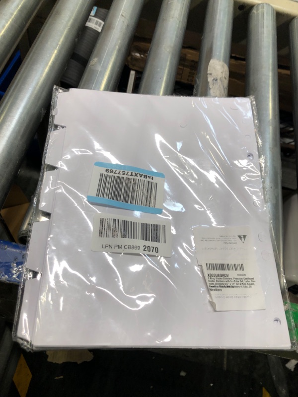Photo 1 of 3 Ring Binder Dividers, Premium Cardboard Binder Dividers with 5-Tabs Set, Letter Size Index Dividers 8.5” x 11” for 3 Ring Binder, Great for File Folder Dividers (4 Sets, 20 Sheets in Total) (White)