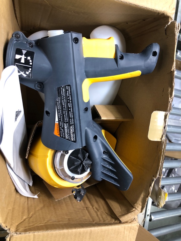 Photo 2 of ***very damage box*** Wagner Spraytech Wagner 2439395 Power Tex Texture Sprayer, Yellow & Homax-41072022132 Knockdown Knife, 7-1/2", Texture Finishing Sprayer + Knockdown Knife