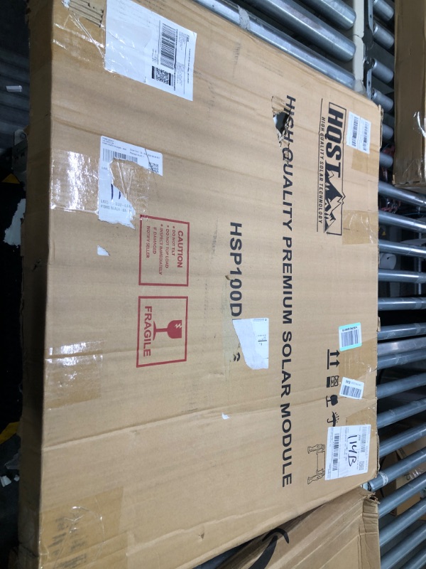 Photo 1 of HQST 100 Watt Monocrystalline Solar Panel High Efficiency Module PV Power for Battery Charging Boat, Caravan, RV and Any Other Off Grid Applications 32.5 x 26.4 x 1.18 Inches 1Pc