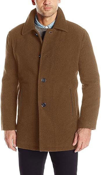 Photo 1 of Cole Haan Men's Button Up Wool Plush Car Coat