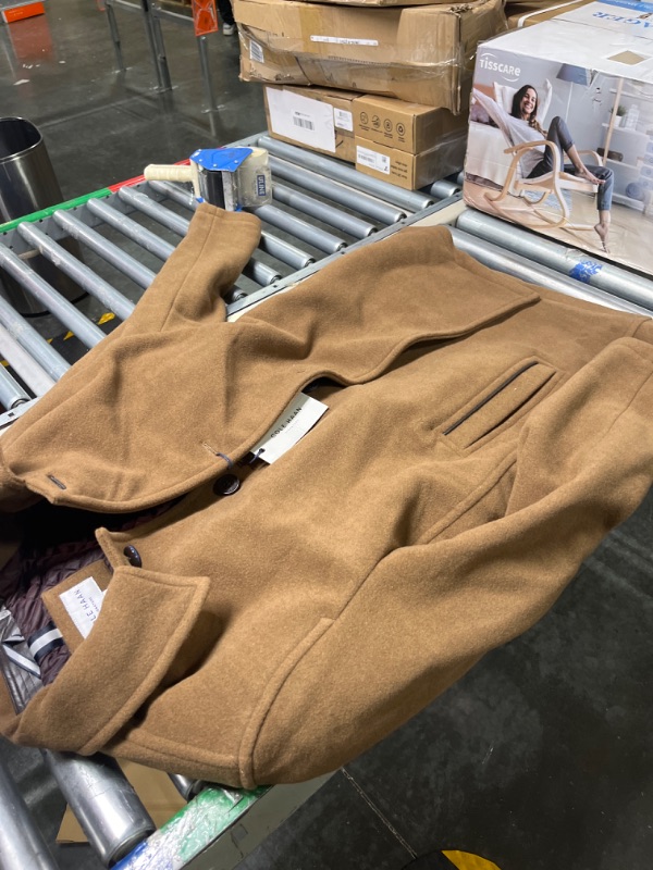 Photo 3 of Cole Haan Men's Button Up Wool Plush Car Coat