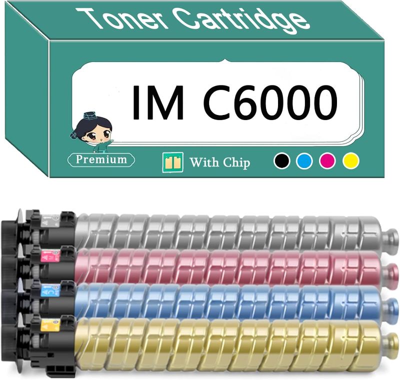 Photo 1 of IM C6000 Toner Cartridge High Yield Replacement,Compatible for Ricoh IM C4500 5500 6000 Copier Toner,for Aficio IMC4500 IMC5500 IMC6000 Printer 1 Set

**** MISSING BLACK CARTRIDGE ****