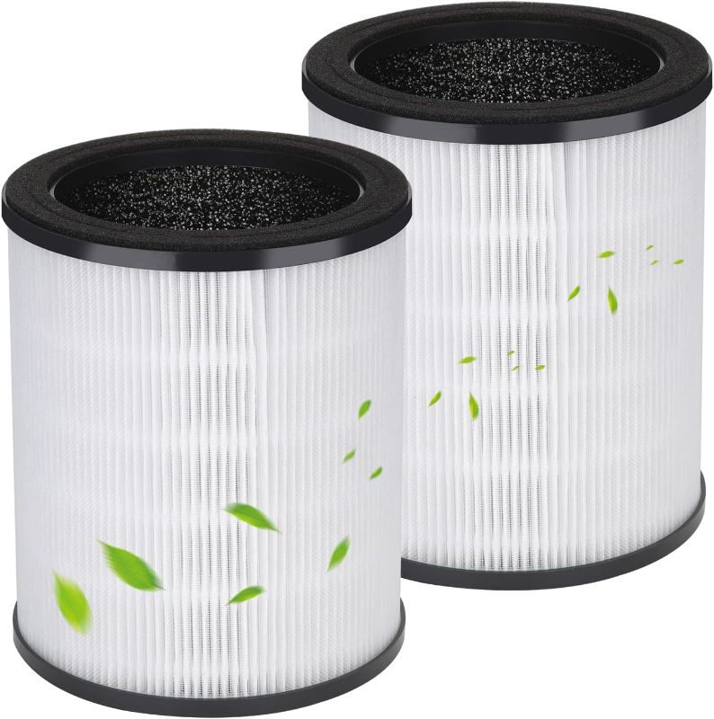 Photo 1 of (2 Pack) KJ80 Replacement Filter Compatible with Druiap KJ80 Air Purifier/Muliap KJ80 Air Purifier AF3080, 360° Rotating 3-in-1 Filter of H13 True HEPA Filter, (Not for ?????&????? ????)