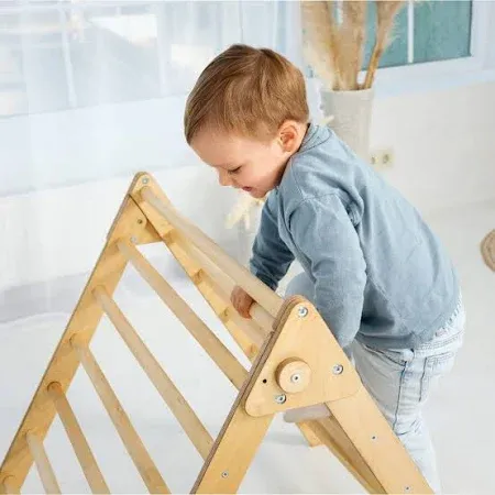 Photo 1 of BlueWood Flodable Triangle Ladder Climbing Toy for Toddlers 1-3, Montessori Toy Indoor Playground Climbing Gym for Toddlers Kids Triangle Climbing Toys Learning Toys for Pre-Kids