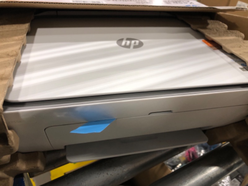 Photo 3 of HP DeskJet 2755e Wireless Color All-in-One Printer with bonus 6 months Instant Ink (26K67A), white