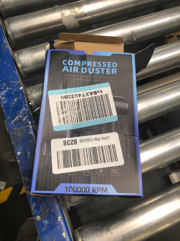 Photo 2 of Compressed-air-dusters-electric-duster-100000RPM- air Blower for Computer - No Compressed air can - Replace Canned air dusters -Keyboard Cleaner - pc air dusters - Compressed air Electric 7600mAh Dark Black