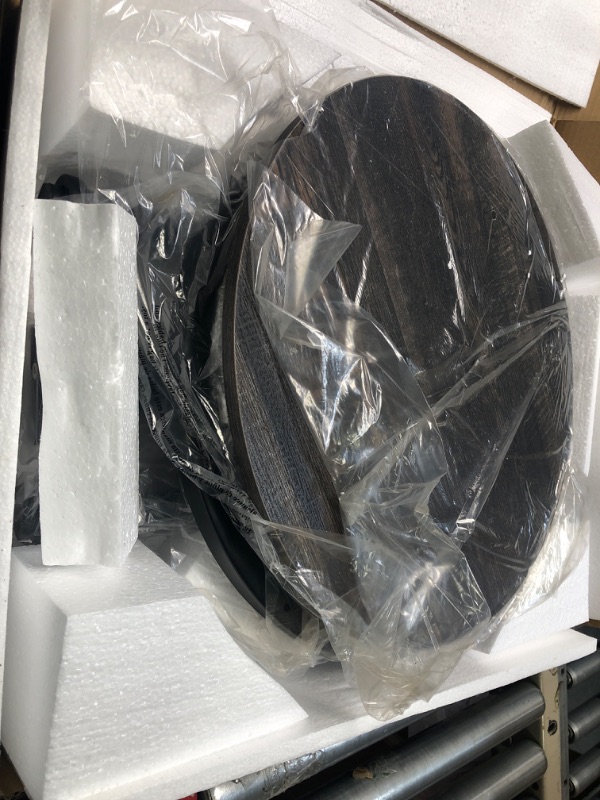 Photo 1 of IDEALHOUSE End Table 3-Tier Round Side Table Living Room Accent Table with Storage Shelf and Metal Industrial Wood Bed Side Table/Night Stand for Bedroom, Small Spaces, Rustic Brown (Style A-Brown)