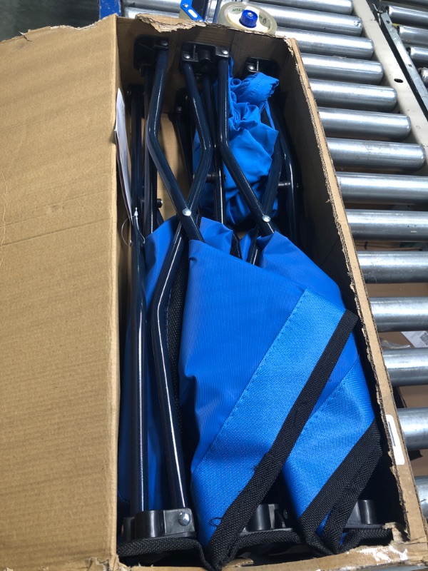 Photo 1 of Regalo My Cot Portable Toddler Bed, Includes Fitted Sheet, Royal Blue , 48x24x9 Inch (Pack of 1)