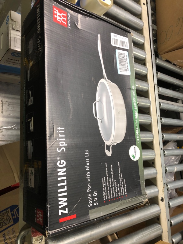 Photo 4 of ***VERY USED*** ZWILLING Spirit 3-ply Ceramic Nonstick Saute Pan, 5-qt, Stainless Steel