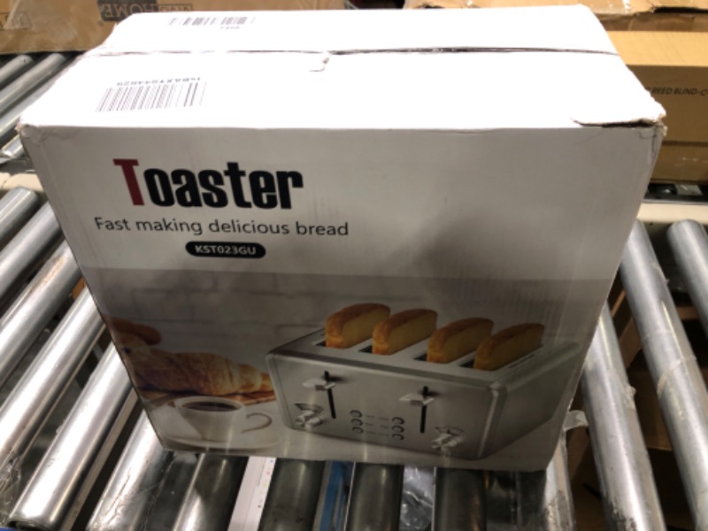 Photo 2 of Toaster Stainless Steel, 6 Bread Shade Settings, Bagel/Defrost/Cancel Function, 1.5in Wide Slot, High Lift Lever, Removable Crumb Tray, for Various Bread Types Silver