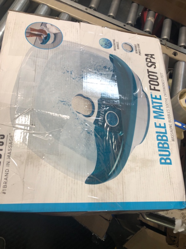 Photo 2 of HoMedics Bubble Mate Foot Spa, Toe Touch Controlled Foot Bath with Invigorating Bubbles and Splash Proof, Raised Massage nodes and Removable Pumice Stone