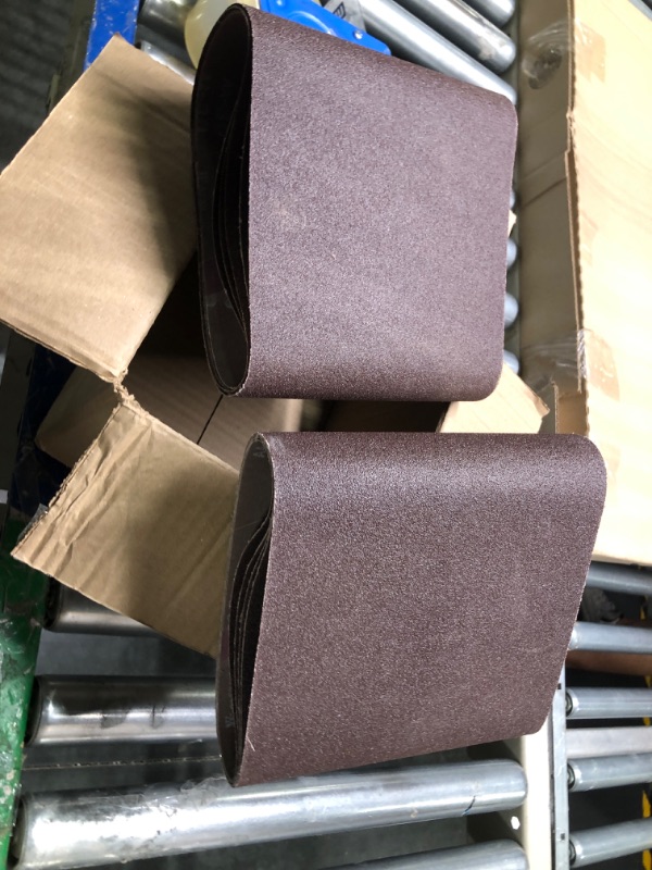 Photo 2 of 12 Packs 8 x 19 inch Cloth Floor Sanding Belts Ideal for sanding commercial and residential flooring - 2 Each of 40/60/80/100/120/150 Grits