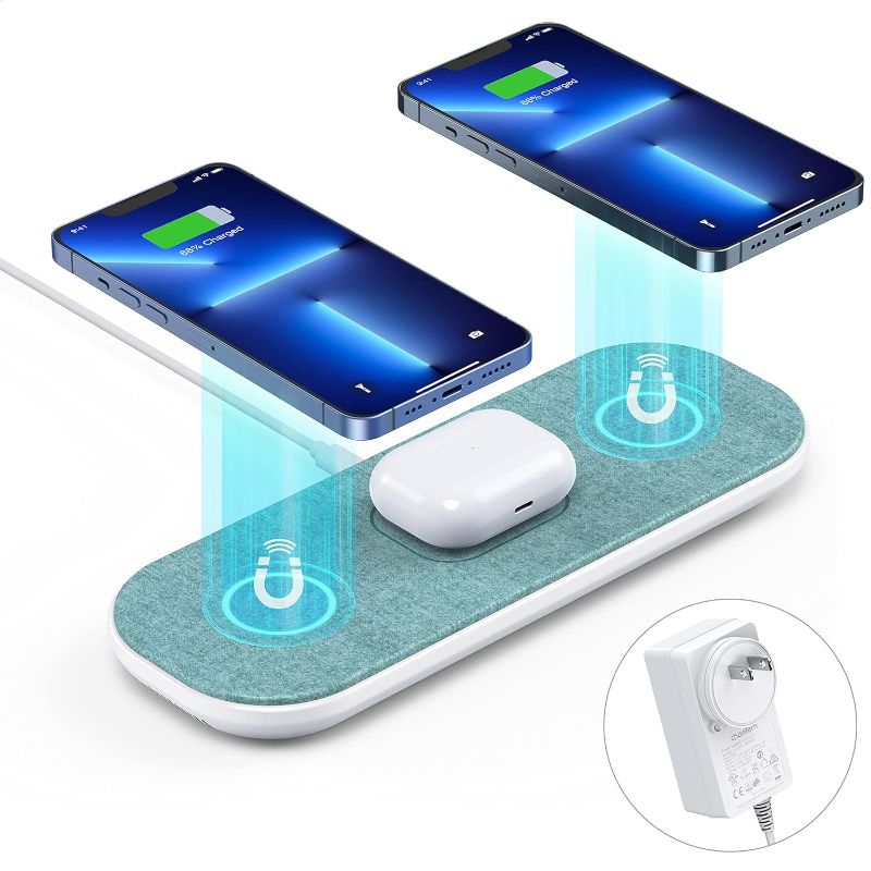 Photo 1 of Magnetic Wireless Charger, 30W Fast Wireless Charging Pad Compatible with MagSafe Charger, 3 in 1 Compatible with iPhone 15/14/13/12 Pro Max Plus Mini,Wireless Phone Charger for Galaxy S23/S22/S21/S20