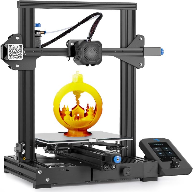 Photo 1 of Official Creality Ender 3 V2 Upgraded 3D Printer with Silent Motherboard Branded Power Supply Carborundum Glass Platform Resume Printing Function, DIY FDM 3D Printers Printing Size 8.66x8.66x9.84 inch
***Stock photo similar item***