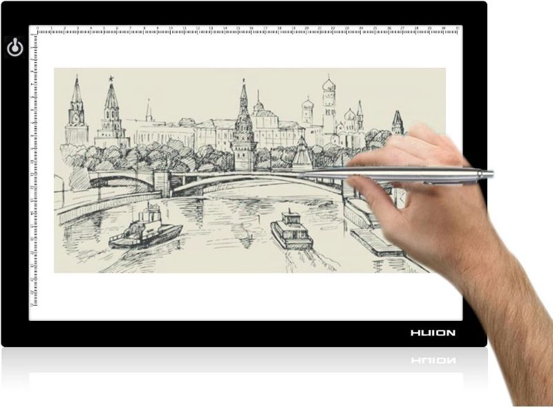 Photo 1 of HUION L4S LED Light Box A4 Ultra-Thin USB Powered Adjustable Light Pad for Tracing

