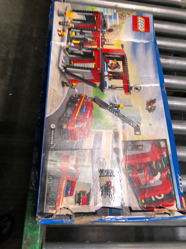 Photo 2 of LEGO City Fire Station with Fire Truck Toy, Action Packed Fire Station Toy Playset, Birthday Gift Idea for Kids Ages 6 and Up who Love Pretend Play Toys, Includes a Dog Figure and 5 Minifigures, 60414