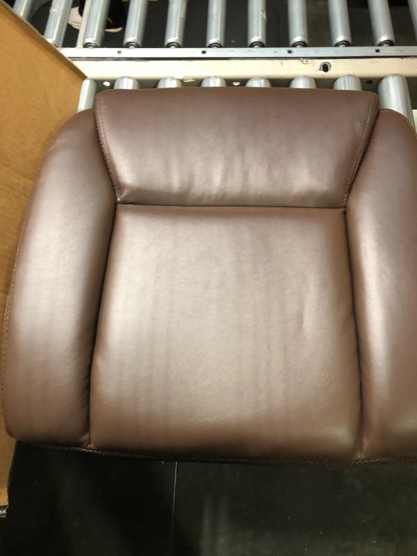 Photo 1 of Amazon Basics Classic Puresoft PU Padded Mid-Back Office Computer Desk Chair with Armrest - Brown, 25.75"D x 24.25"W x 42.25"H