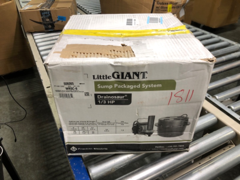 Photo 2 of Little Giant WRSC-6 115-Volt, 1/3 HP, 2760 GPH Compact Under Sink Drainosaur Automatic Sump Pump/Basin System, Black/Blue, 506065 & Studor 20341 Mini-Vent Air Admittance Valve with PVC Adapter 1.5 System + Valve