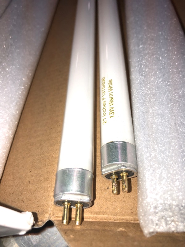 Photo 4 of 21 Inch T5 Fluorescent Light Bulb 13 Watt F13T5/WW Compatible for Sylvania Satco Philips GE Under Cabinet Tube Light Warm White 800 Lumen G5 Base 8 Count