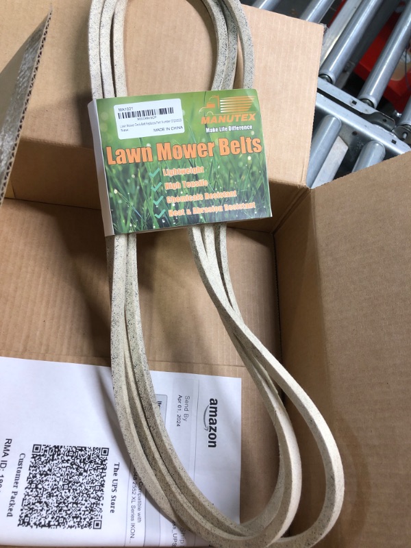 Photo 3 of 07200023 Mover Deck Belt 52 Inch Compatible with Ariens Zoom 1640 1840 2044 2348 2552 XL Series IKON X XL XD 52 CE CARB Gravely ZT 1640 1840 2044 2348 2552 ZTXL 184 2042 2548 2554 42 48 1/2" x 145.5"