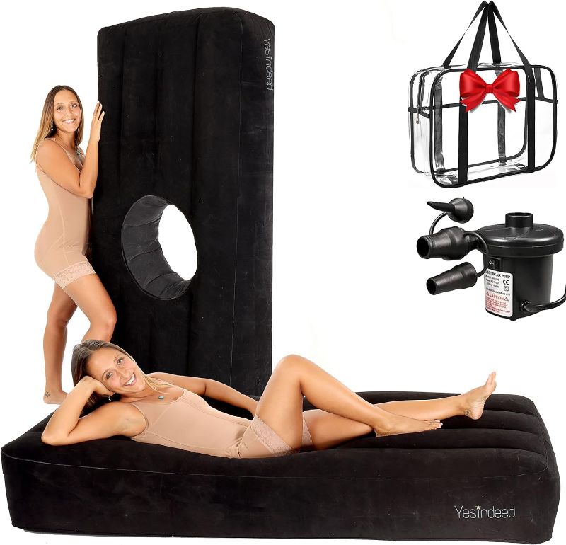 Photo 1 of YESINDEED New Upgraded BBL Bed with Hole, Inflatable Brazilian Butt Lift Mattress for Post Surgery Recovery - Waterproof Velvet Touch Top Comfortable & Supportive - Carrying Bag and Air Pump