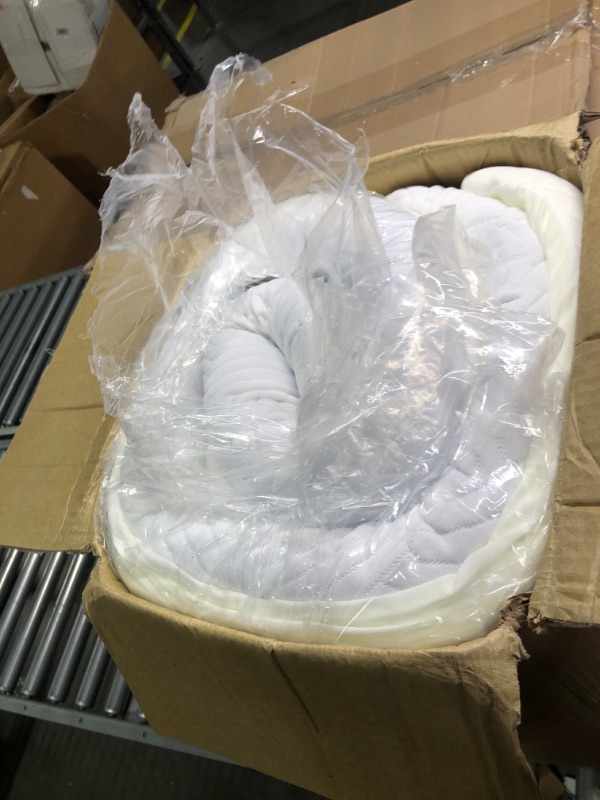 Photo 1 of SWINHOM 3 Inch Queen Memory Foam Mattress Topper, Ventilated Foam Topper with Viscose Made from Bamboo Cover, Mattress Pad with 18'' Deep Pocket, White Queen White