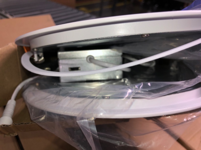 Photo 1 of Amico 6 Pack 8 Inch 5CCT Ultra-Thin LED Recessed Ceiling Light with Junction Box, 2700K/3000K/3500K/4000K/5000K Selectable, 18W Eqv 125W, Dimmable Canless Wafer Downlight, 1600LM High Brightness -ETL
