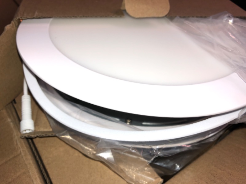 Photo 6 of Amico 6 Pack 8 Inch 5CCT Ultra-Thin LED Recessed Ceiling Light with Junction Box, 2700K/3000K/3500K/4000K/5000K Selectable, 18W Eqv 125W, Dimmable Canless Wafer Downlight, 1600LM High Brightness -ETL