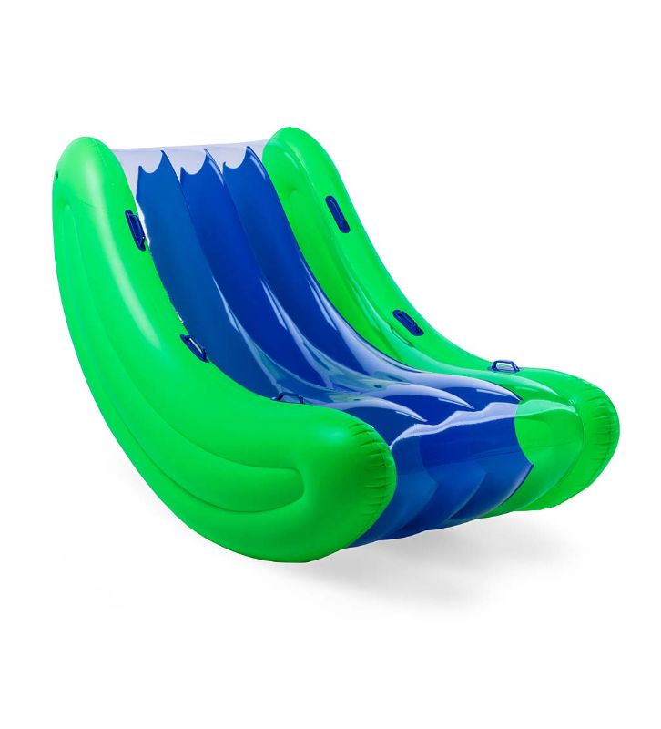 Photo 1 of Hearthsong Rock with It! Giant 6-Foot Inflatable Curved Rocker SeeSaw with Handles for Kids Active Play