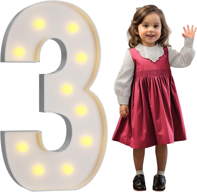 Photo 1 of 4FT Marquee Light Up Numbers Letters, Mosaic Numbers for Balloons, Gaint Marquee Numbers, Number 1 Balloon for First Birthday, 1st Birthday Decorations, Anniversary Decoration 1 year old Party Decor, 4 FT Number 1
