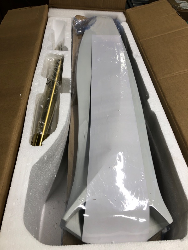 Photo 1 of WINGBO 60 Inch DC Ceiling Fan without Lights, 3 Reversible Carved Solid Wood Blades, 6-Speed Noiseless DC Motor, Ceiling Fan No Light with Remote, Brushed Nickel Finish with Gray Blades, ETL Listed 60" DC ceiling fan no light Gray