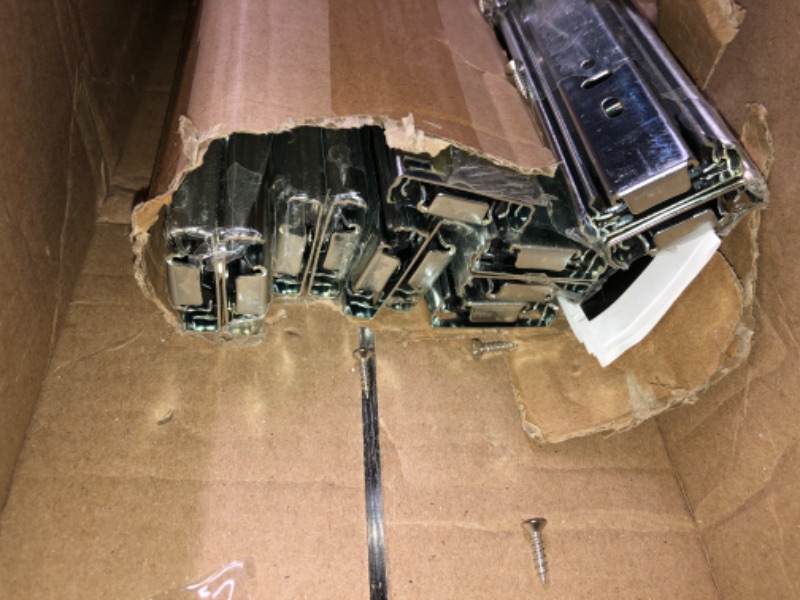 Photo 1 of 6 Pairs of 20 Inch Hardware 3-Section Full Extension Ball Bearing Side Mount Drawer Slides,100 LB Capacity Drawer Slide 20 Inch Zinc Plated