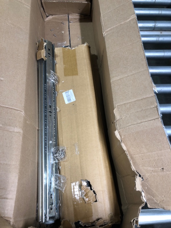 Photo 1 of 6 Pairs of 20 Inch Hardware 3-Section Full Extension Ball Bearing Side Mount Drawer Slides,100 LB Capacity Drawer Slide 20 Inch Zinc Plated