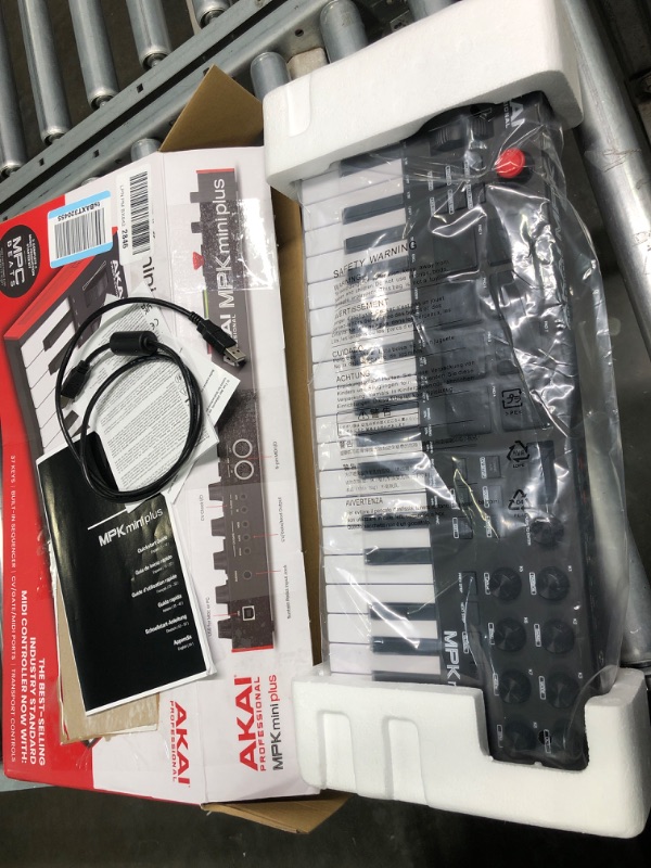 Photo 1 of Akai Professional MPK Mini Plus - USB MIDI Keyboard Controller with 37 Mini Keys, 8 MPC Pads, Sequencer & Focusrite Scarlett Solo 3rd Gen USB Audio Interface, for the Guitarist, Vocalist Plus MPK Mini + Audio Interface
