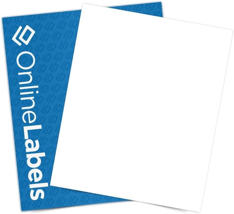 Photo 1 of Sticker Paper, 100 Sheets, White Matte, 8.5 x 11