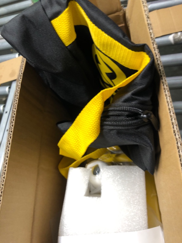Photo 1 of A11N Portable Pickleball Net System, Designed for All Weather Conditions with Steady Metal Frame and Strong PE Net, Regulation Size Net with Carrying Bag Yellow&Black