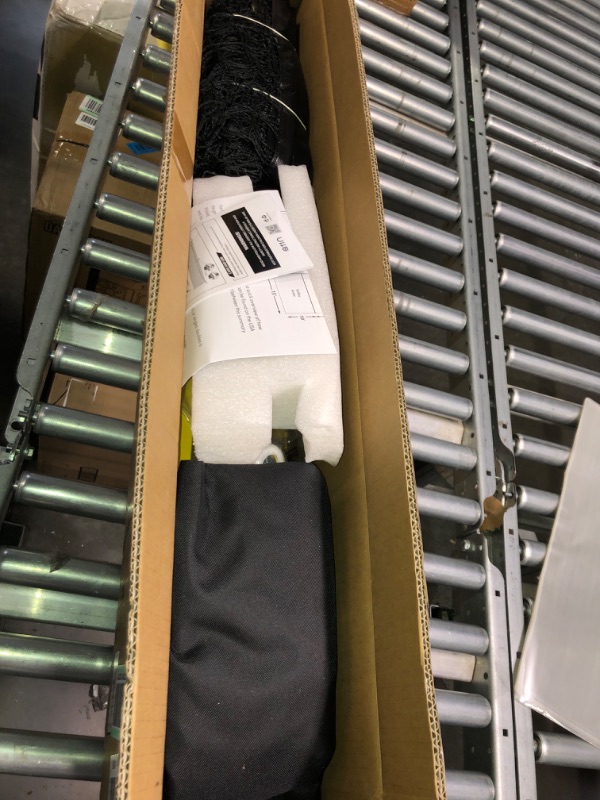 Photo 1 of A11N Portable Pickleball Net System, Designed for All Weather Conditions with Steady Metal Frame and Strong PE Net, Regulation Size Net with Carrying Bag Yellow&Black