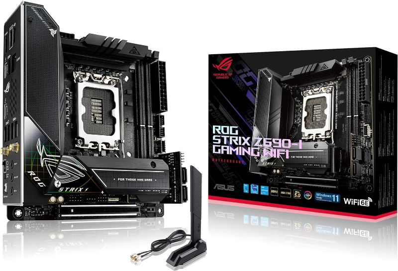 Photo 1 of ASUS ROG Strix Z690-I Gaming mini-ITX Motherboard - WiFi 6E, PCIe 5.0, DDR5, Thunderbolt 4, M.2