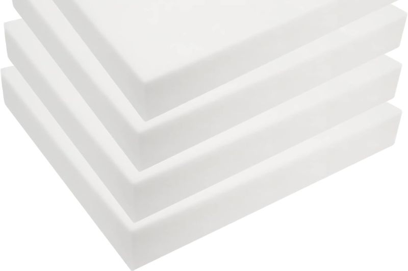 Photo 1 of FoamTouch 4-Pack Upholstery Foam Cushion High Density 2" Height x 18" Width x 18" Length Made in USA
