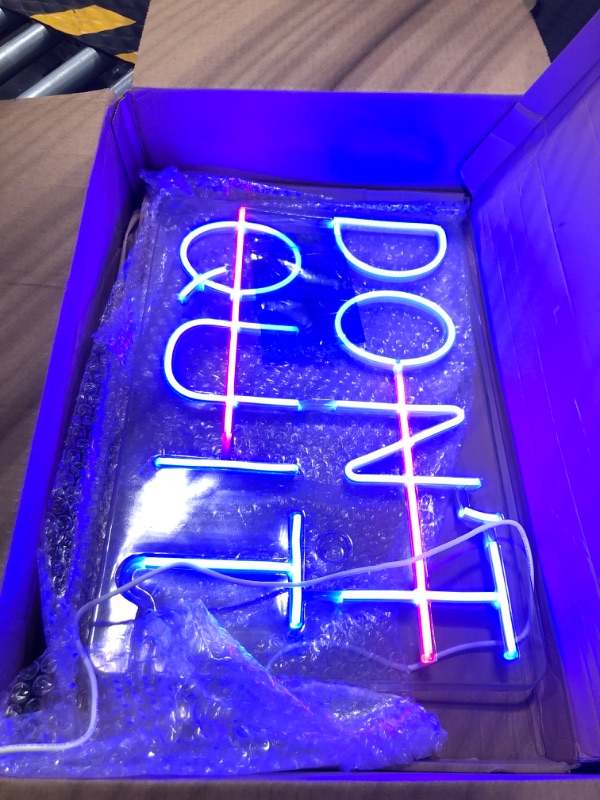 Photo 1 of DO IT DON'T QUIT Neon Sign with Remote, 11.8 * 17.3 Inch Neon Sign for Wall Decor, Home Gym Decor, Motivational Wall Art for Home Office-Blue