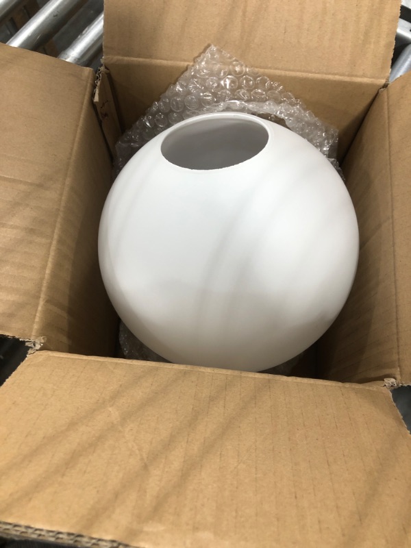 Photo 3 of 12 in. White Acrylic Globe - 4 in. Extruded Neck Opening - American PLAS-12NW4
