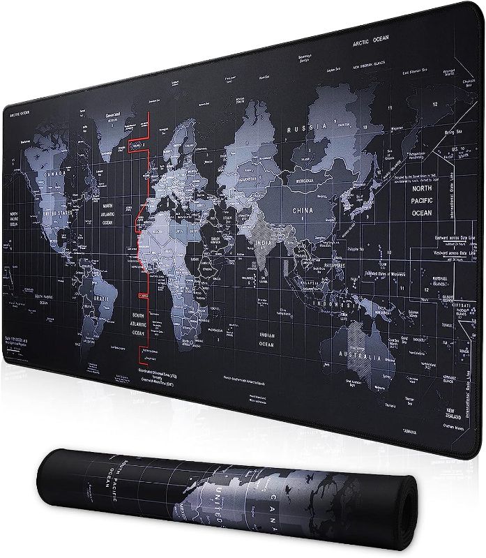 Photo 1 of XXL Professional Large Mouse Pad & Computer Game Mouse Mat (35.4x15.7x0.1IN, Map) (90 * 40 Map)
