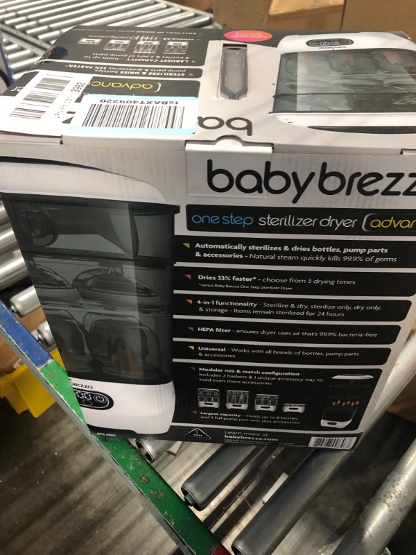 Photo 1 of Baby Brezza Bottle Sterilizer and Dryer Advanced – HEPA Filter And Steam Sterilization – Dries 33 Percent Faster Then Original - Universal Fit up to 8 Baby Bottles And 2 Sets of Pump Parts (Any Brand) Sterilizer-Dryer Advanced